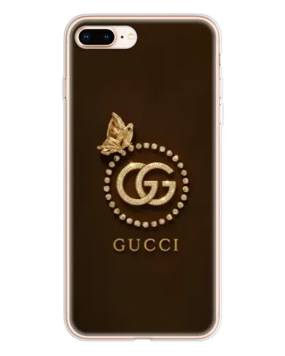 Чехол для iPhone 8 Plus с картинкой «Gucci — золотая бабочка»