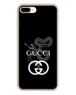 Чехол для iPhone 8 Plus с картинкой «Gucci — серебряная змея»