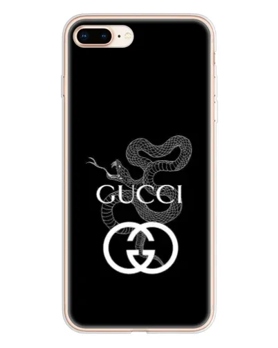 Чехол для iPhone 8 Plus с картинкой «Gucci — серебряная змея»