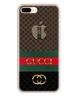 Чехол для iPhone 8 Plus с картинкой «Gucci — брендированный десерт»