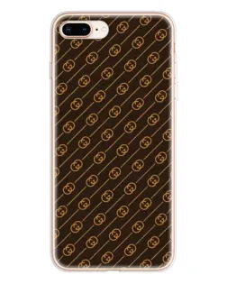 Чехол для iPhone 8 Plus с картинкой «Gucci — золотые диагонали»
