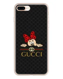 Чехол для iPhone 8 Plus с картинкой «Минни Маус Gucci — черный»