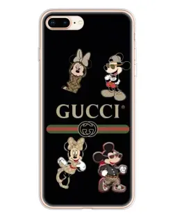 Чехол для iPhone 8 Plus с картинкой «Gucci — герои Disney и монограмма»