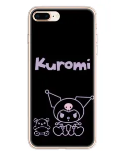 Чехол для iPhone 8 Plus с картинкой «Kuromi — черный минимализм»