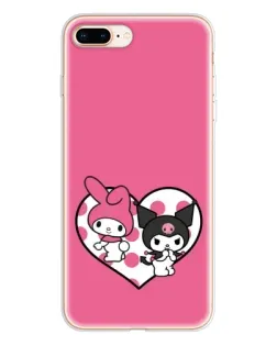 Чехол для iPhone 8 Plus с картинкой «Kuromi и My Melody» Чехол для iPhone 8 Plus с картинкой «Kuromi и My Melody»