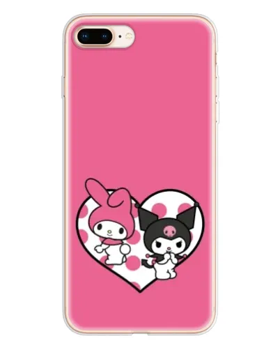 Чехол для iPhone 8 Plus с картинкой «Kuromi и My Melody»