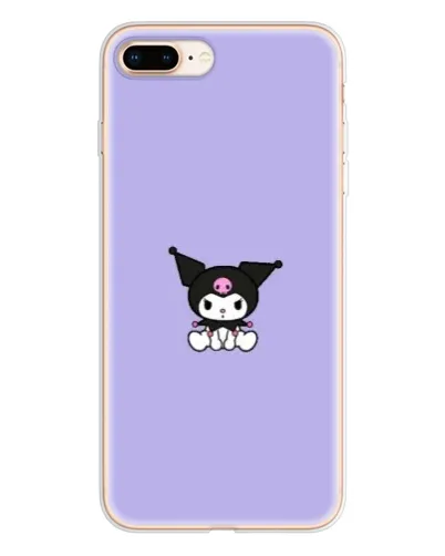 Чехол для iPhone 8 Plus с картинкой «Kuromi — фиолетовый минимализм»