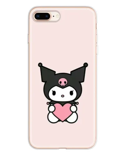 Чехол для iPhone 8 Plus с картинкой «Kuromi и сердце»