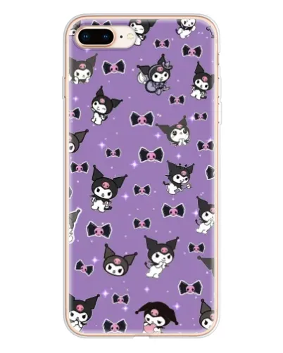 Чехол для iPhone 8 Plus с картинкой «Kuromi — паттерн»
