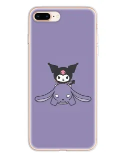 Чехол для iPhone 8 Plus с картинкой «Kuromi на лиловом фоне» Чехол для iPhone 8 Plus с картинкой «Kuromi на лиловом фоне»