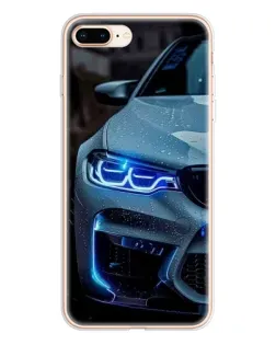 Чехол для iPhone 8 Plus с картинкой «Взгляд BMW с синими фарами» Чехол для iPhone 8 Plus с картинкой «Взгляд BMW с синими фарами»
