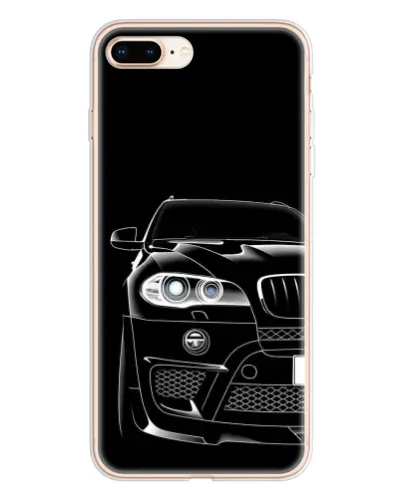 Чехол для iPhone 8 Plus с картинкой «Темный силуэт BMW»