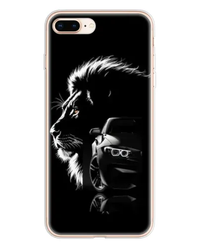 Чехол для iPhone 8 Plus с картинкой «BMW и лев»