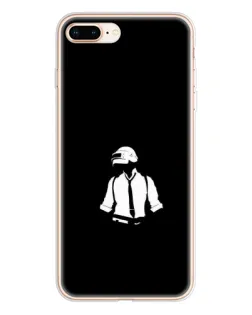 Чехол для iPhone 8 Plus с картинкой «PUBG — белый шлем»