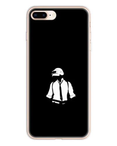 Чехол для iPhone 8 Plus с картинкой «PUBG — белый шлем»
