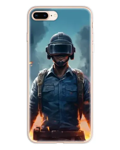 Чехол для iPhone 8 Plus с картинкой «PUBG — реалистичный герой»