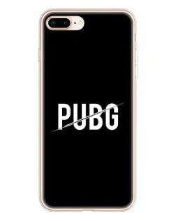 Чехол для iPhone 8 Plus с картинкой «PUBG — белый логотип»