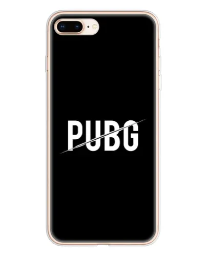 Чехол для iPhone 8 Plus с картинкой «PUBG — белый логотип»