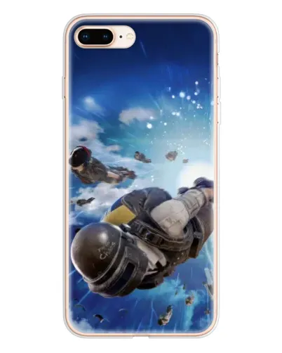 Чехол для iPhone 8 Plus с картинкой «Десант PUBG — прыжок»