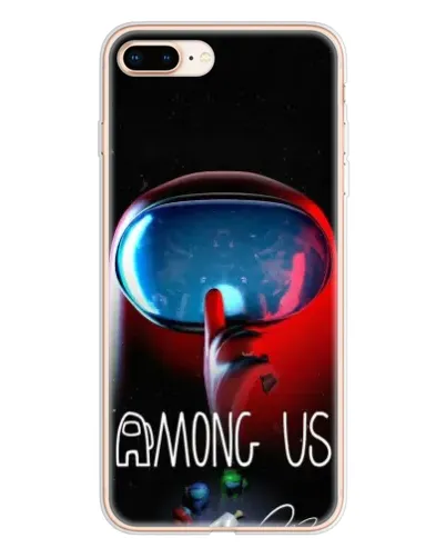 Чехол для iPhone 8 Plus с картинкой «Красный импостер — макро» Чехол для iPhone 8 Plus с картинкой «Красный импостер — макро»