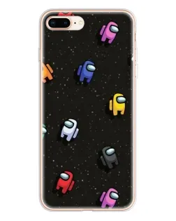 Чехол для iPhone 8 Plus с картинкой «Космический паттерн Among Us»