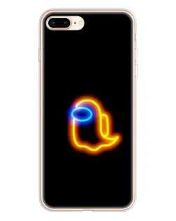 Чехол для iPhone 8 Plus с картинкой «Among Us неоновое сияние»