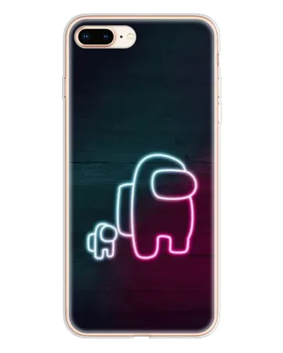 Чехол для iPhone 8 Plus с картинкой «Among Us неон-арт» Чехол для iPhone 8 Plus с картинкой «Among Us неон-арт»