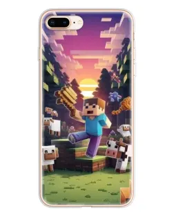 Чехол для iPhone 8 Plus с картинкой «Стив на ферме»