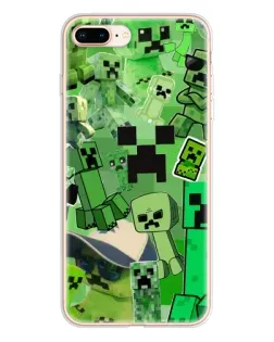 Чехол для iPhone 8 Plus с картинкой «Криперы Minecraft»