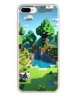 Чехол для iPhone 8 Plus с картинкой «Minecraft летний день»