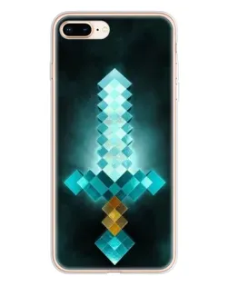 Чехол для iPhone 8 Plus с картинкой «Алмазный меч неон»