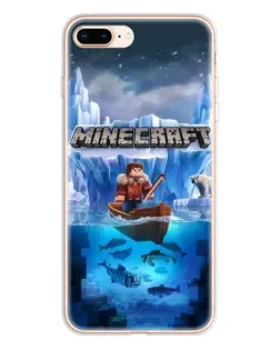 Чехол для iPhone 8 Plus с картинкой «Minecraft ледяной мир»