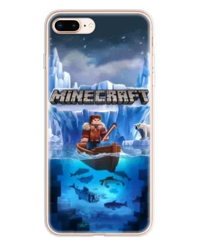 Чехол для iPhone 8 Plus с картинкой «Minecraft ледяной мир» Чехол для iPhone 8 Plus с картинкой «Minecraft ледяной мир»