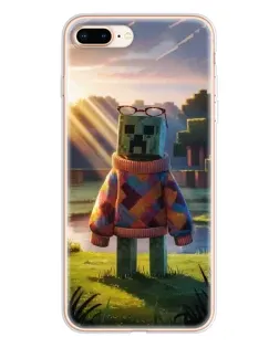 Чехол для iPhone 8 Plus с картинкой «Крипер в свитере»