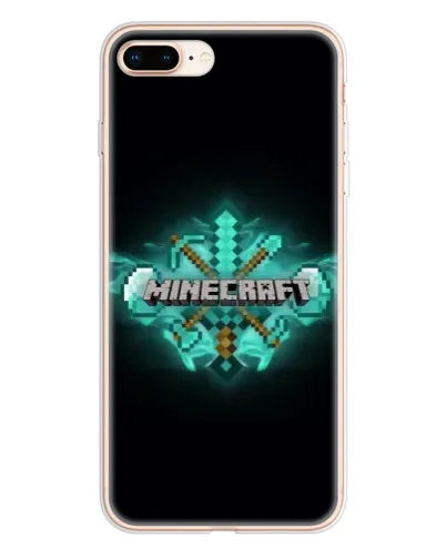Чехол для iPhone 8 Plus с картинкой «Minecraft Diamond лого» Чехол для iPhone 8 Plus с картинкой «Minecraft Diamond лого»