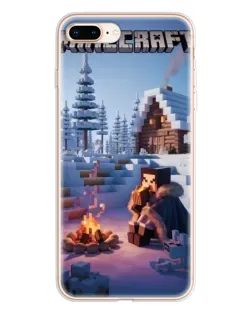 Чехол для iPhone 8 Plus с картинкой «Зимний Minecraft»