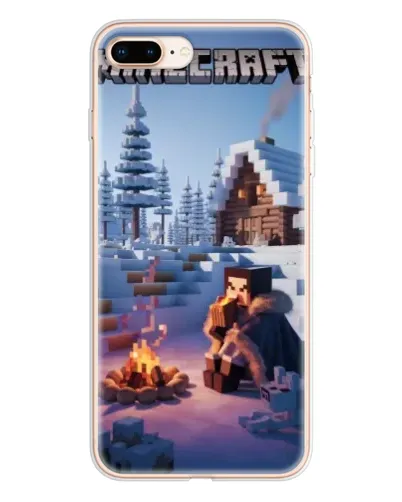 Чехол для iPhone 8 Plus с картинкой «Зимний Minecraft» Чехол для iPhone 8 Plus с картинкой «Зимний Minecraft»