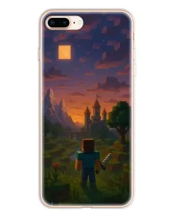 Чехол для iPhone 8 Plus с картинкой «Стив у башни»