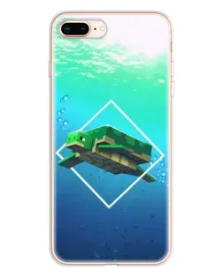 Чехол для iPhone 8 Plus с картинкой «Черепаха Minecraft»