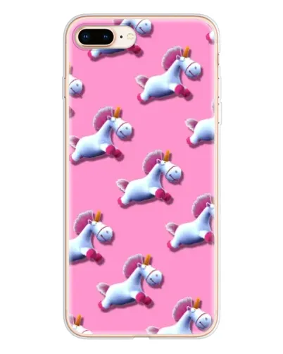 Чохол для iPhone 8 Plus з картинкою «Єдинороги на рожевому»