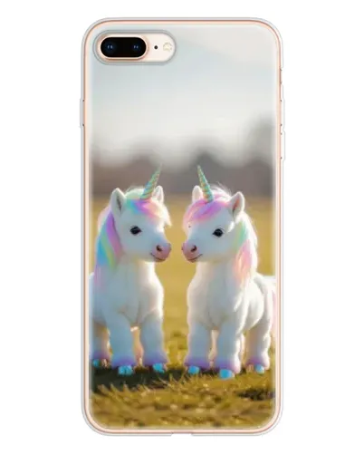 Чохол для iPhone 8 Plus з картинкою «Пара єдинорогів»