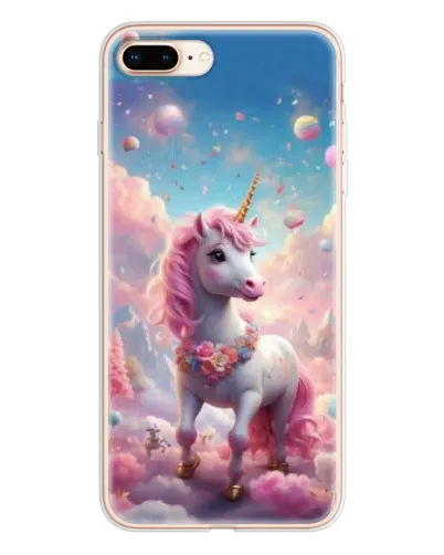 Чохол для iPhone 8 Plus з картинкою «Єдиноріг серед хмар»