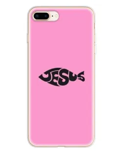 Чохол для iPhone 8 Plus з картинкою «Рожевий символ Jesus»
