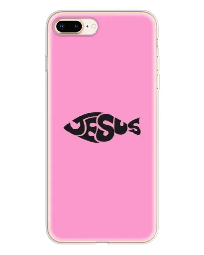 Чохол для iPhone 8 Plus з картинкою «Рожевий символ Jesus»