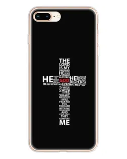 Чехол для iPhone 8 Plus с картинкой «Текстовый крест» Чехол для iPhone 8 Plus с картинкой «Текстовый крест»