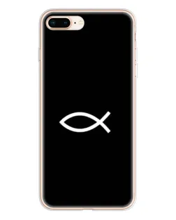 Чехол для iPhone 8 Plus с картинкой «Символ рыбы Jesus» Чехол для iPhone 8 Plus с картинкой «Символ рыбы Jesus»