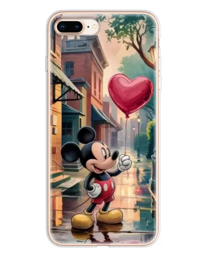 Чохол для iPhone 8 Plus з картинкою «Міккі та кулька-серце»