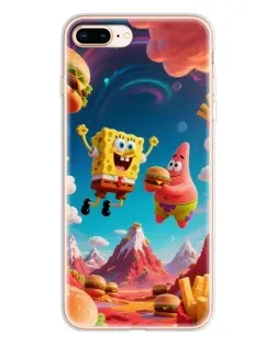 Чехол для iPhone 8 Plus с картинкой «Космический фастфуд»