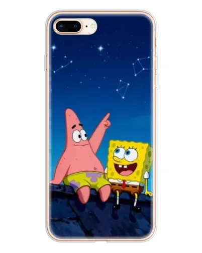Чехол для iPhone 8 Plus с картинкой «Губка Боб и Патрик ночью» Чехол для iPhone 8 Plus с картинкой «Губка Боб и Патрик ночью»