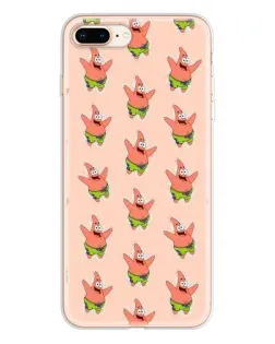 Чехол для iPhone 8 Plus с картинкой «Патрик Стар паттерн»